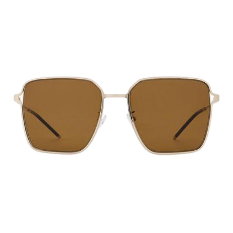 Emporio Armani Square Sunglasses With Side Logo Women sunglasses Gold EA2159D.L301373.L157.L 57,Gold