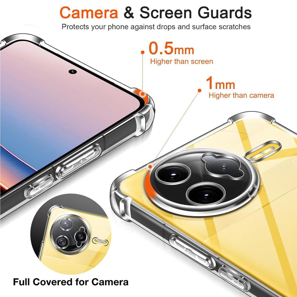 TPU Transparent Case for Xiaomi Poco F7 Ultra F7 Pro 5G Protective Cover Four Corners Shockproof Bumper Coque Fundas