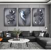 Romantic Abstract Metal Figure Sculpture Canvas Print: Modern Wall Art