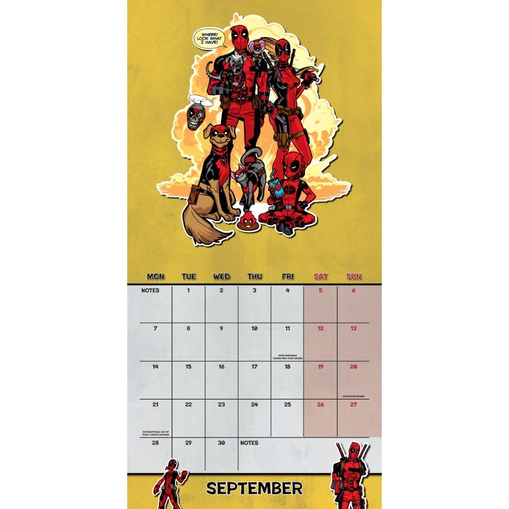 Deadpool 2026 Square Wall Calendar