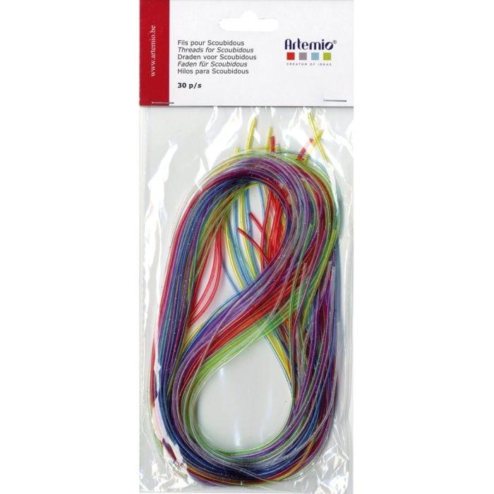 30 FILS PAILLETÉS POUR SCOUBIDOUS - 80 CM