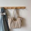 Vintage Handbag Striped Bag Women's Large Capacity Shoulder Bag