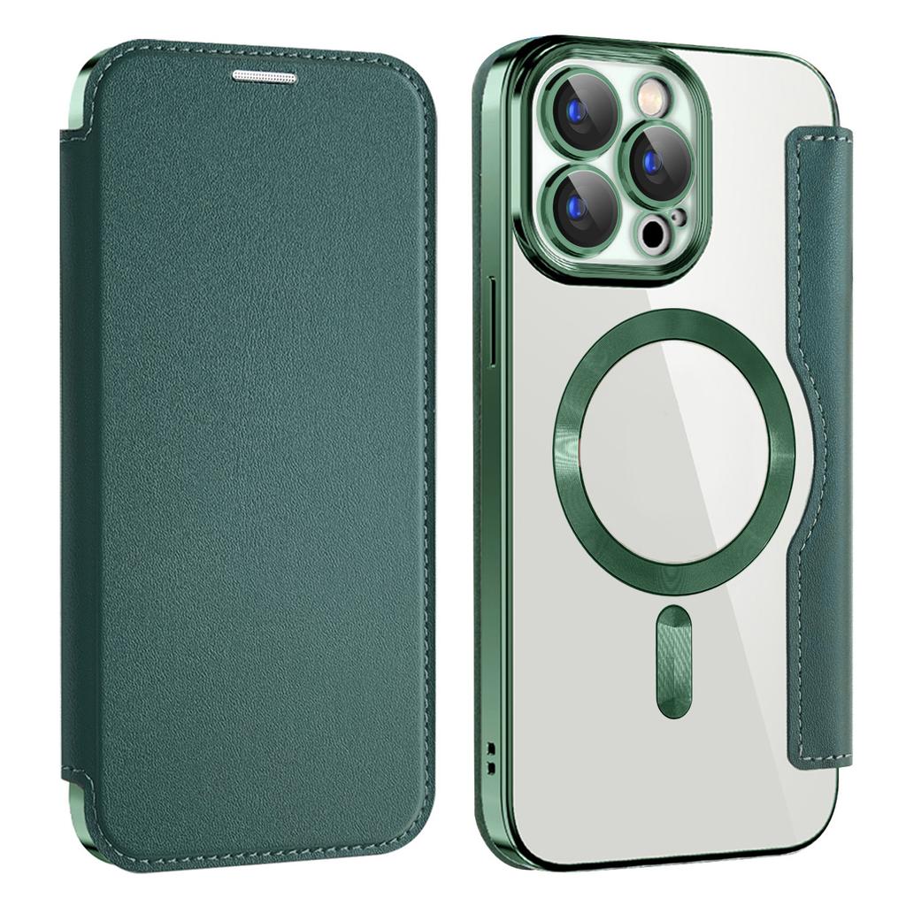 For iPhone 13 Pro Case Compatible with MagSafe RFID Blocking Card Holder Leather Phone Cover