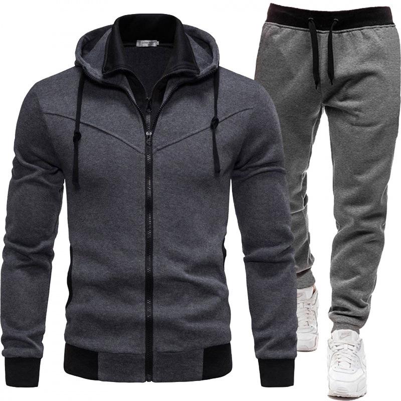 Men's Autumn/Winter Hooded Sweatshirt & Pants Set