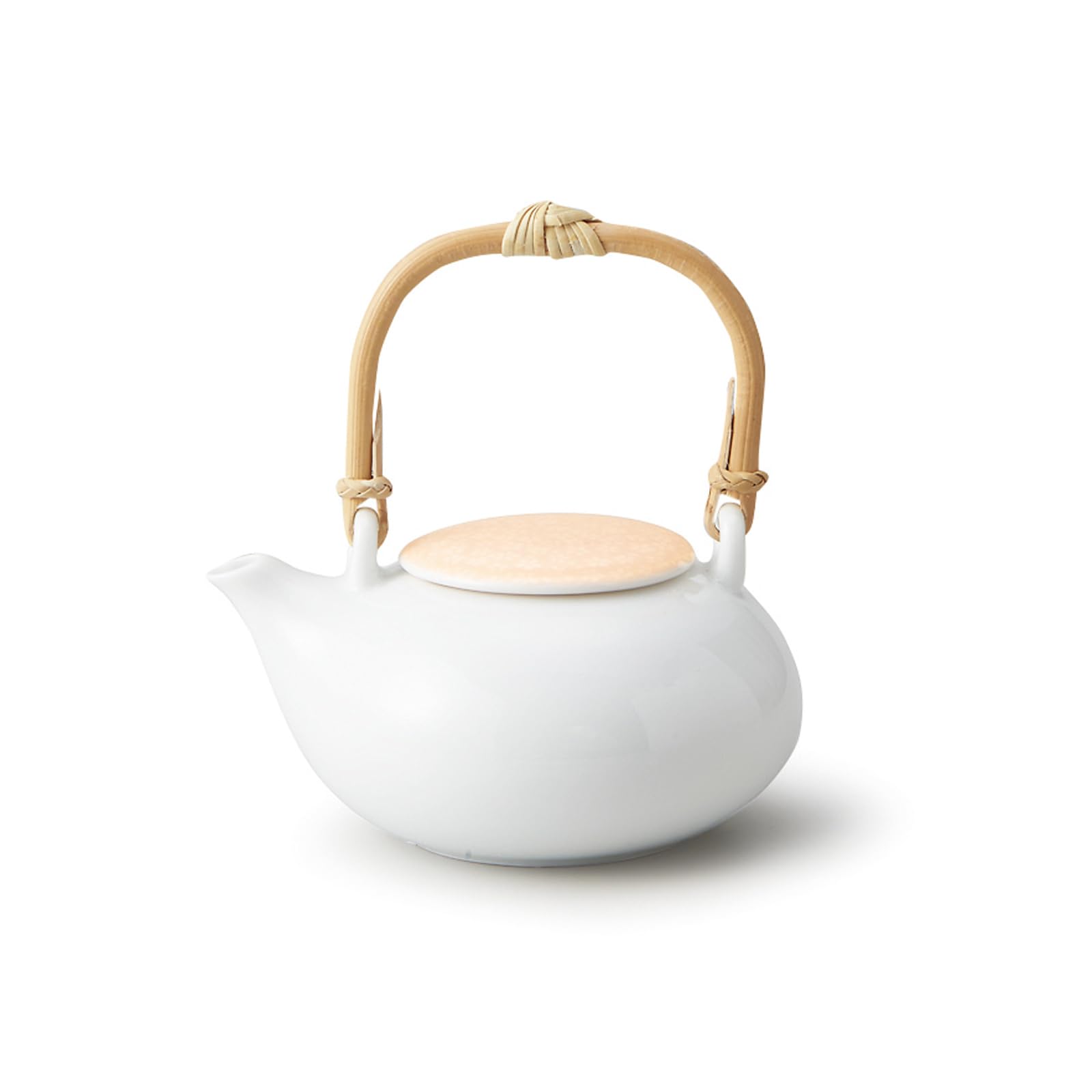 

Mino ware earthenware teapot with stainless steel approximately 320ml microwave and dishwasher Kasane tea set with cherry blossom pattern and peach белый