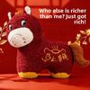 Red Crying Horse Plush Toy With Pp Cotton Filling For New Year Decor Gift For Men And Women