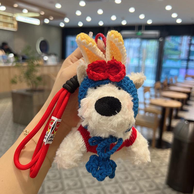 

Брелок-подвеска в виде плюшевого щенка породы Вест-Хайленд в стиле знаменитости - подвеска на женскую сумку