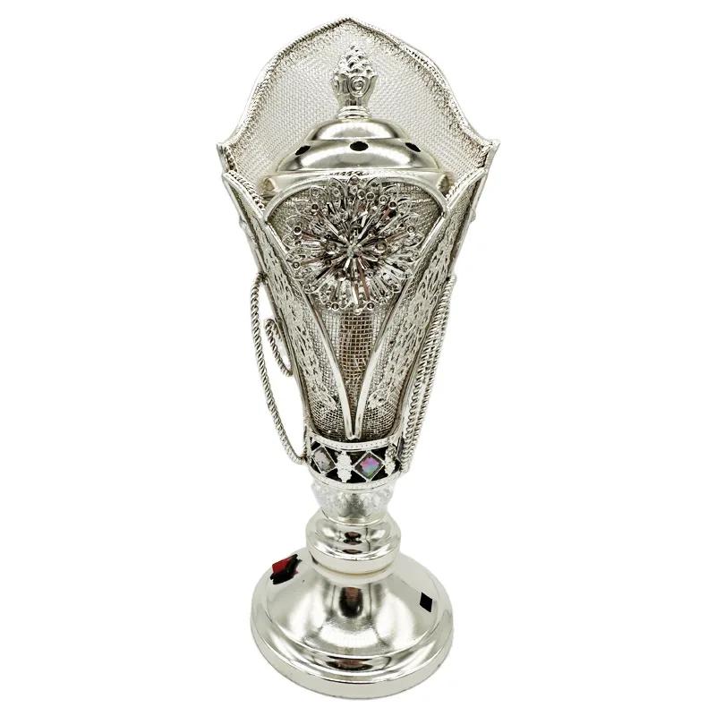 YXY Exquisite 110V/ 220V Plug-in Bakhoor Incense Burner Metal Middle East Home Decor Ornaments Carbon Furnace Incense Holders