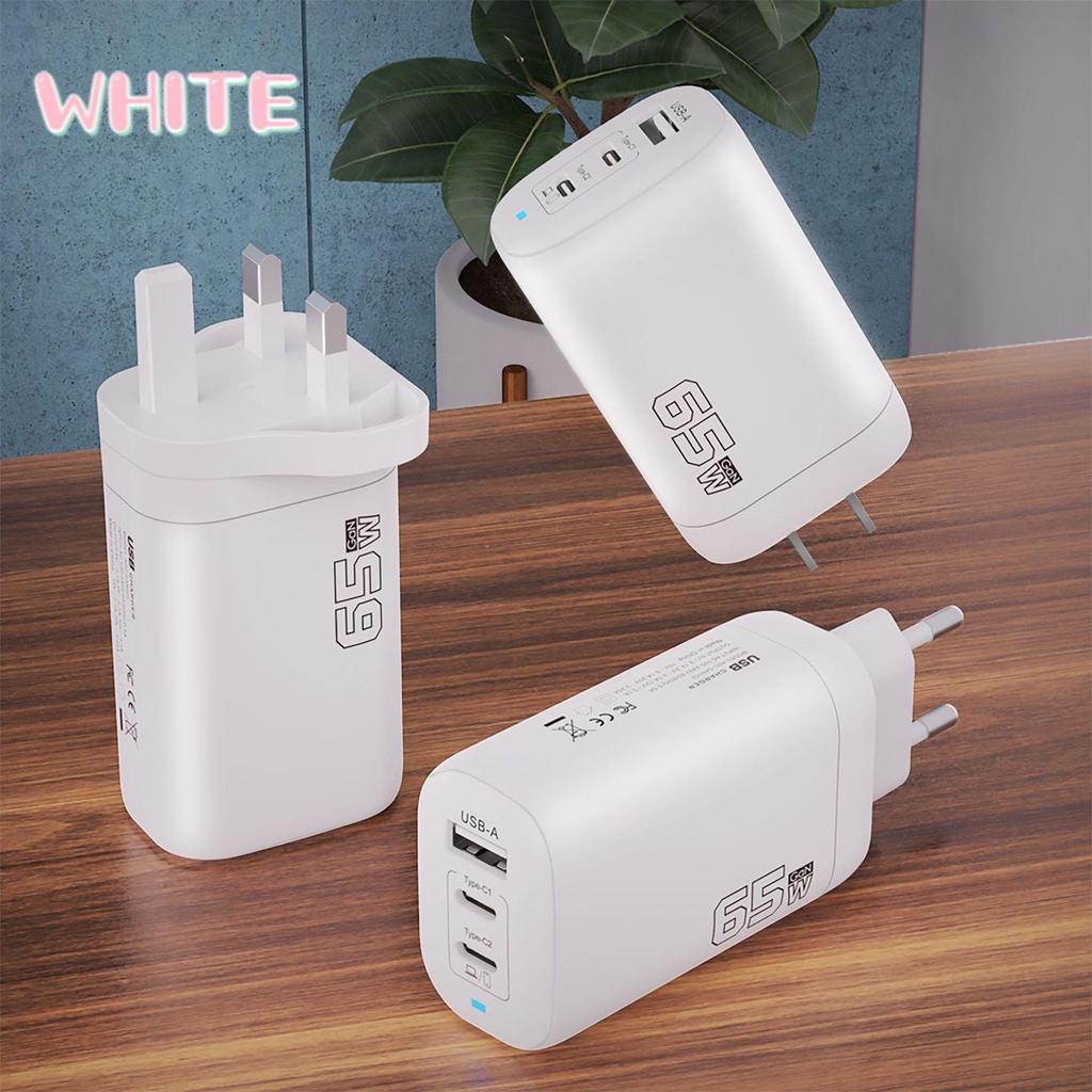 High-Power Multi-Port Universal PD Charger with US/EU Plug
