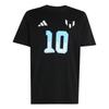 Messi Name & Nummer 10 Gestricktes Sport-T-Shirt mit Rundhalsausschnitt, Kurzarm, Herren Oberteile KS2539