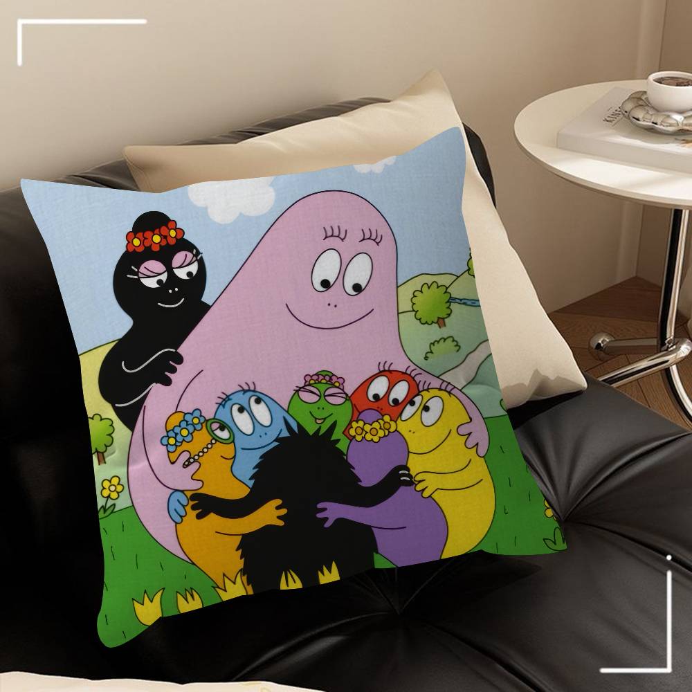 Cartoon Barbapapa CUTE   Pillowcase Toon Gift Cushion Cover Bedroom Home Sofa Chair Seat Decor Pillow Case