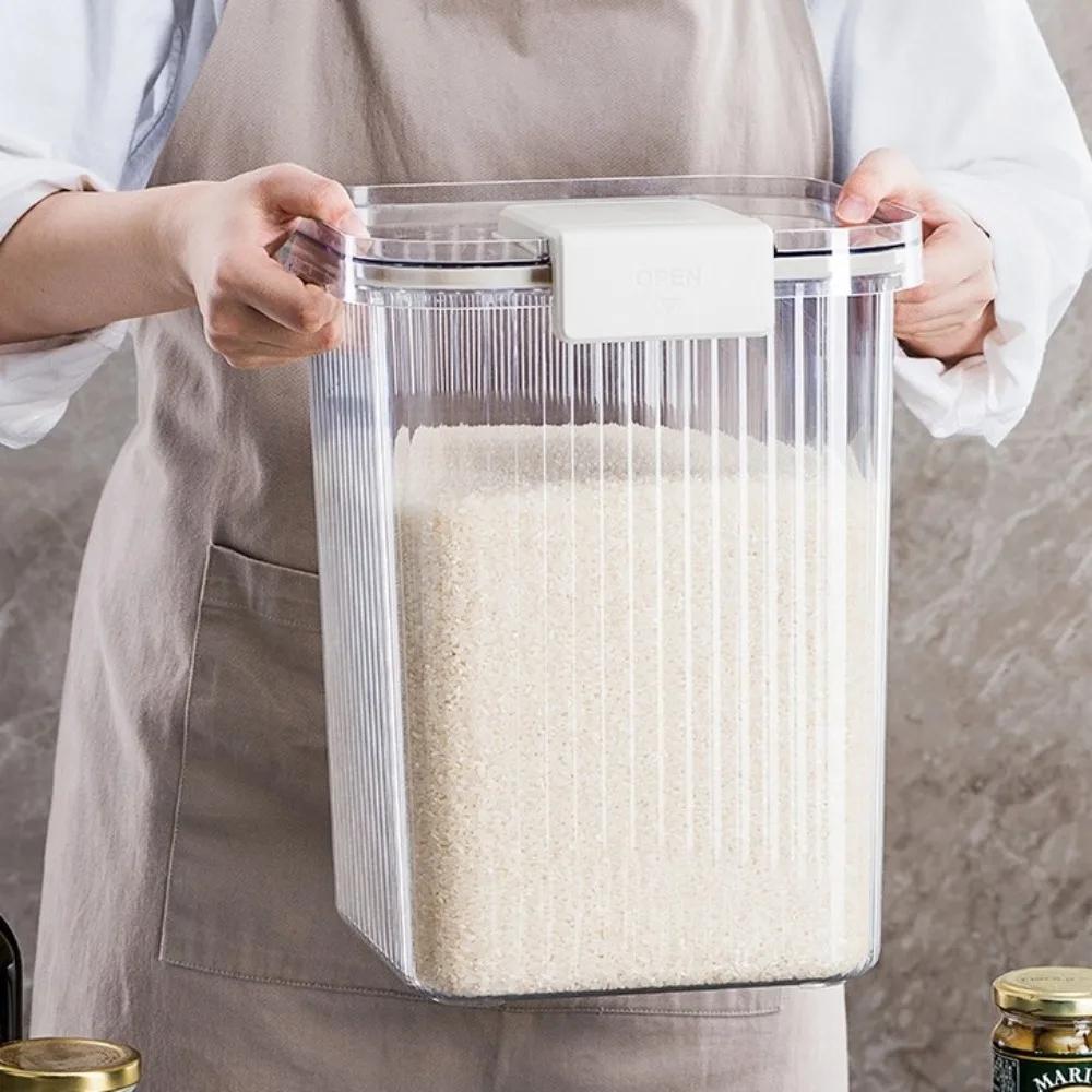 Sealed Rice Container - Household Use, Large Capacity Moisture-Proof, Kitchen Grain Jar, Insect-Proof Rice and Flour Storage Jar