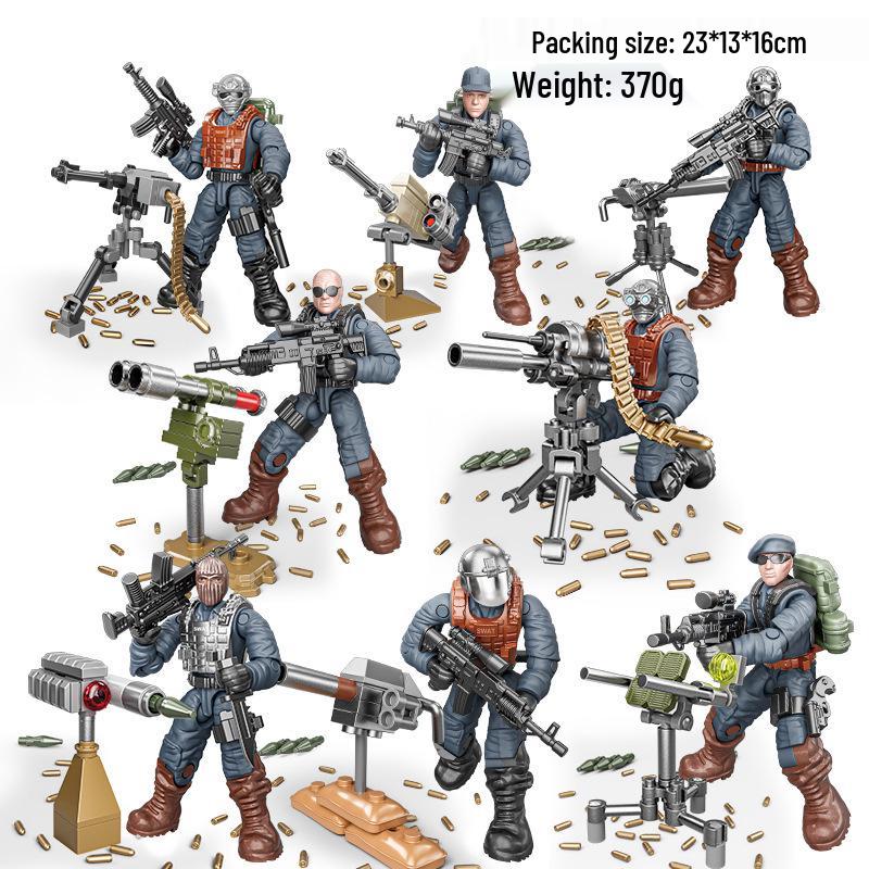 Xiang Jun Military Minifigure Building Blocks Toy - Movable Soldier Model for Boys