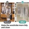 1-10PC Clothes Dust Cover Household PE Transparent Waterproof Coat Suit Cover WashableHanging Pocket Clothing Organizer