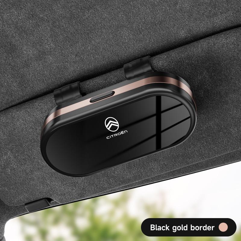 Car Sun Visor Glasses Clip Electroplated Metal Mirror Holder For Citroen C4 C3 C5 C5X e-C4 X e-C3 C-Elysee Berlingo C1 C6 C2 alb256