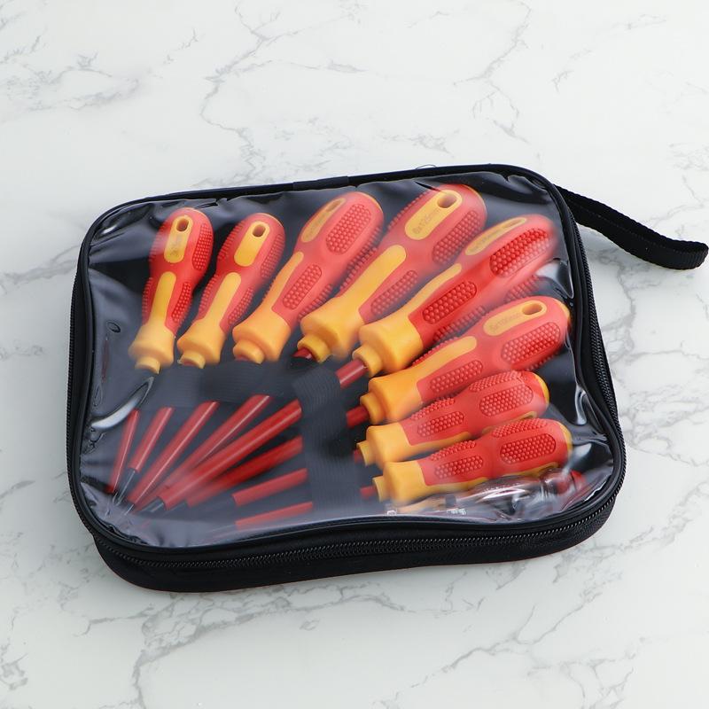 10pcs Magnetic Screwdriver Screwdriver Set Insulated Phillips Slotted Bits Electrician For Electrician Hand Tool Multifunctional