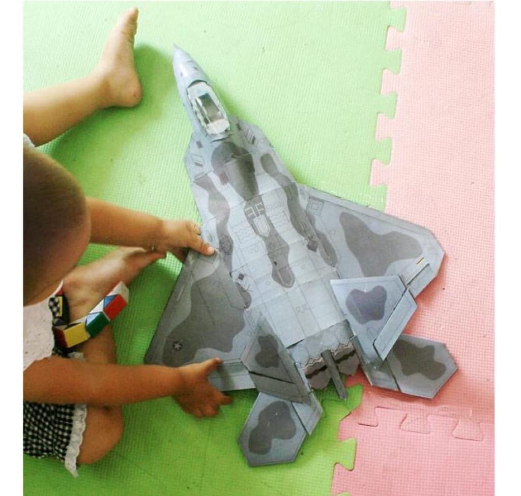 Papercraft F22 US Military Fighter Plane Model, Assembly Required, Crafts, Booklet, Adult [Domestic Shipping]