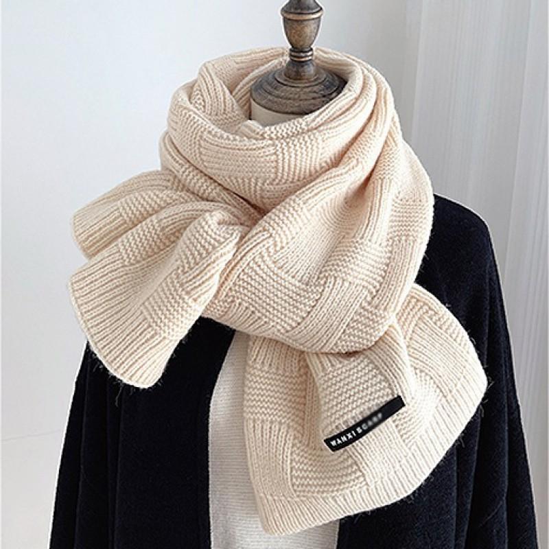 Warm Knitted Neck Warmer Scarf Women Men Winter Unisex Chunky Fleece Collar Wrap Lightweight Stylish