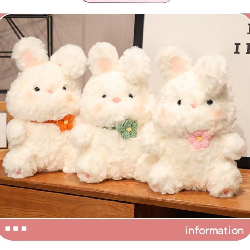 Plush Flower Rabbit Toy Cartoon Animal Stuffed Doll Decoration Kids Gift Cute