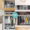 Expandable Cutlery Drawer Organizer Adjustable Kitchen Utensil Tray 6 Compartment Flatware Storage Divider Kitchen Organization