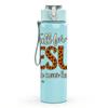 1PC Thankful Jesus Pumpkin Letter 750ml Color Plastic Sports Water Bottle Leakproof Flip Straw Lid Suitable for Sports Office Home Use