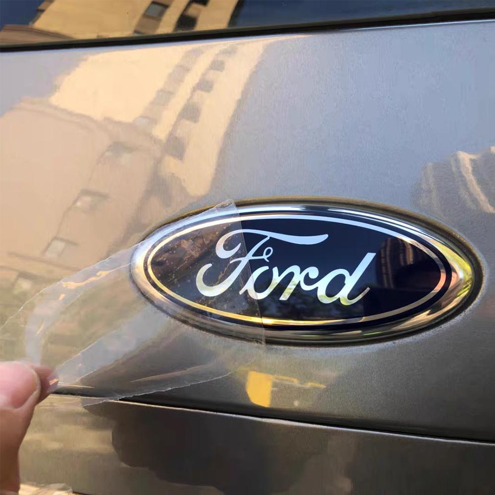 Ford Logo Car Front Hood Emblem Rear Boot Badge Front Grille Sticker For Ranger Focus Kuga Mustang Mondeo Fusion Escort Explorer