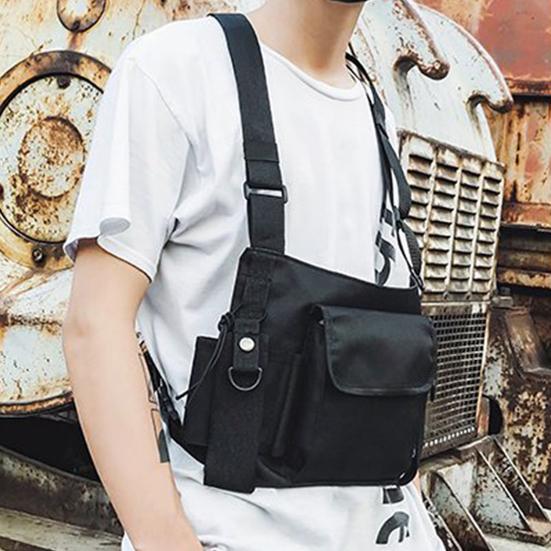 Universal Two Way Radio Chest Bag Hands-Free Walkie-Talkie Holder Adjustable Water Resistant Front Vest Bag