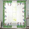 Easter Grass Bunny Eggs Tulle Curtains For Living Room Kitchen Sheer Voile Curtain Bedroom Window Panels