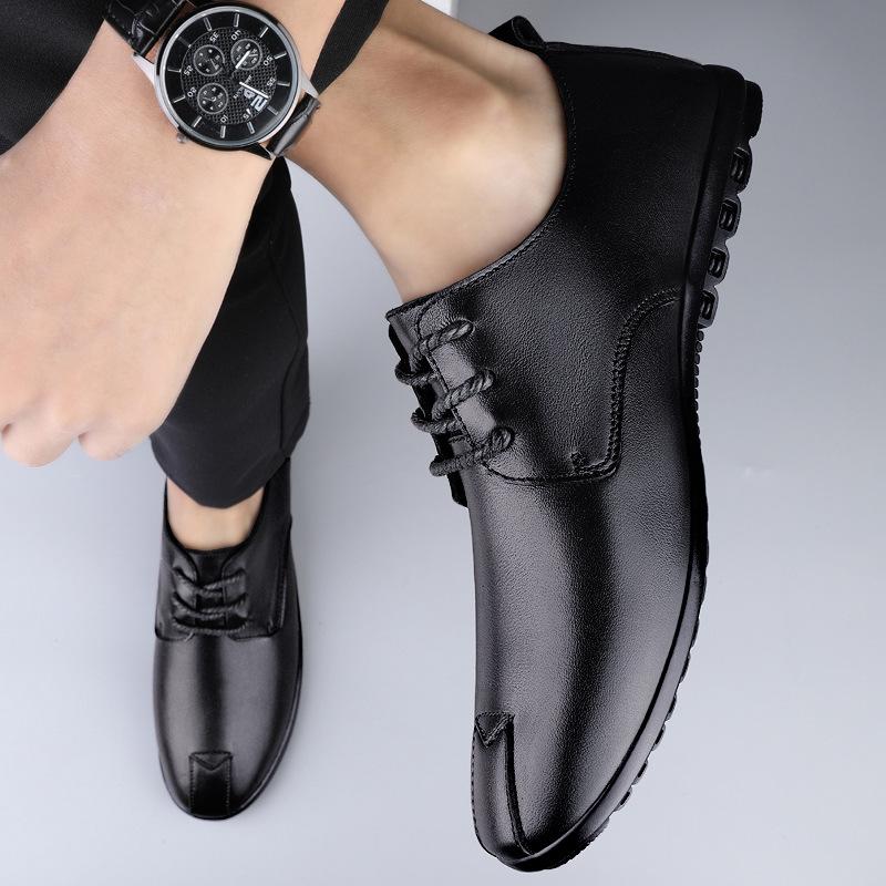 

Men s shoes 2025 summer new men s versatile non-slip waterproof British style daily work entertainment business leather shoes tide 36