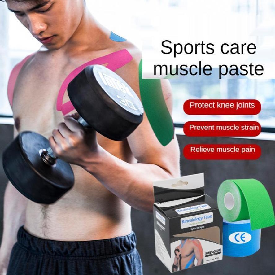 1 Rolls of Muscle Stickers Breast Lift Stickers Elastic Sports Tape Chest Tape Bandage Physiotherapy Sports Athletic Supporter