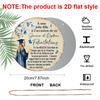 2D Flat - A Vintage Decorative Plaque Measuring 7.87X7.87 Inches, Featuring a Round French Aluminum Sign with a "Congratulations on Your Graduation