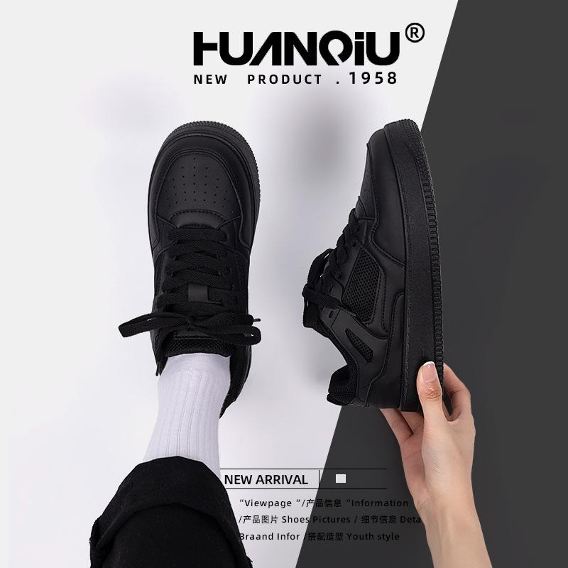 Globaler Trend: Schwarze Damenschuhe mit dicker Sohle, Sommer 2025, vielseitig, atmungsaktiv, Mesh, Freizeitschuhe ZHQ6069