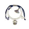 Lucky Braided Bracelet Irregular Beads Silver Beaded Bracelet Vintage Chinese Style Bracelet  Women