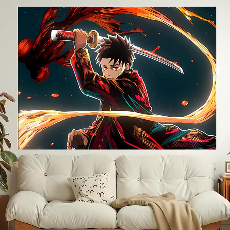 1pc Cool Anime K-Kagurabachi Tapestry, Living Room, Bedroom, Office, Party Decor, Ideal Festive Gift