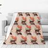 Capybara Cute Green And Brown Animal Blanket Soft Warm Flannel Throw Blanket Plush for Bed Living Room Travel Home Couch