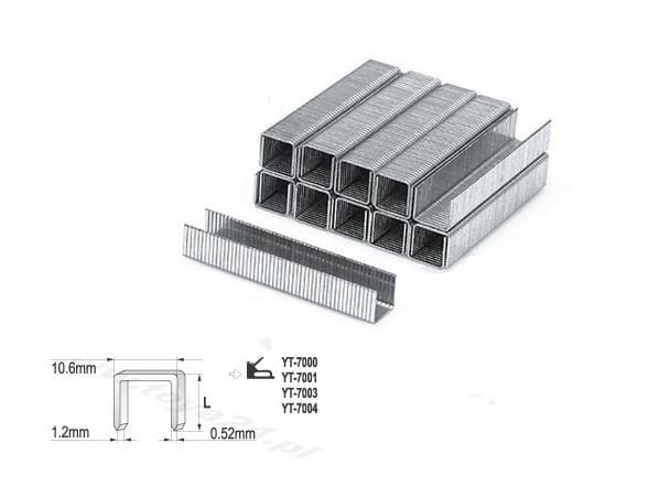 Yato Staples 8X10.6Mm 1000Pcs. 7023