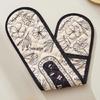 Long Fetter Oven Gloves Reinforced Heat Security Never Slip Outside for Baking Roasting Cooking