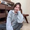 Hooded Sweater Cardigan Women's Autumn and Winter Thick Wear Loose Lazy Wind Soft Waxy Knitted Sweater Jacket Top