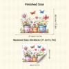 Plants & Flowers Double-Sided Window Stickers Self-Adhesive Glass Wall Art Decor