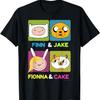 CN Adventure Time Finn & Jake Fionna & Cake T-Shirt Boîte Up