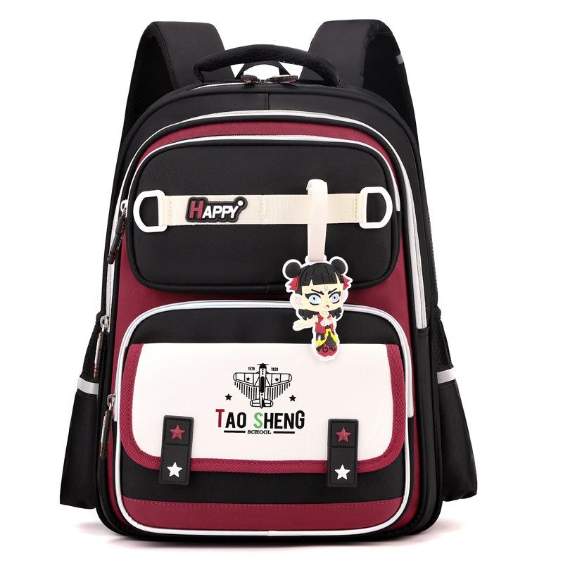 

Снижение нагрузки защита гребня Рюкзак для начальной школы Водонепроницаемый и легкий студенческий рюкзак Снижающий нагрузку студенческий рюкзак чёрный