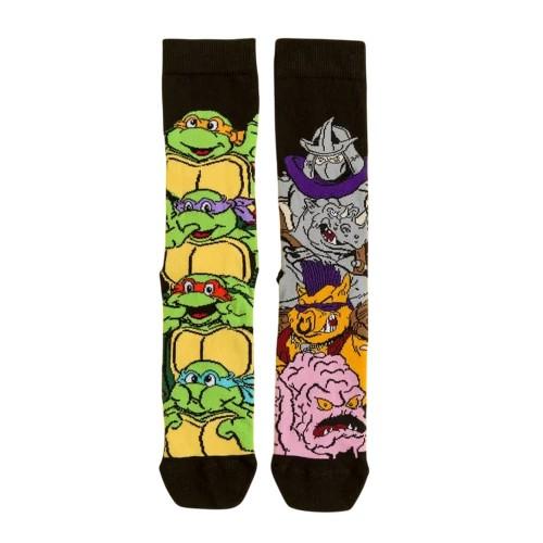 Teenage Mutant Ninja Turtles Unisex Adult Heroes And Villains Crew Socks