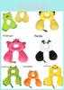 Baby Travel Neck Pillow With Cartoon Bear And Pig Patterns For Car Comfort