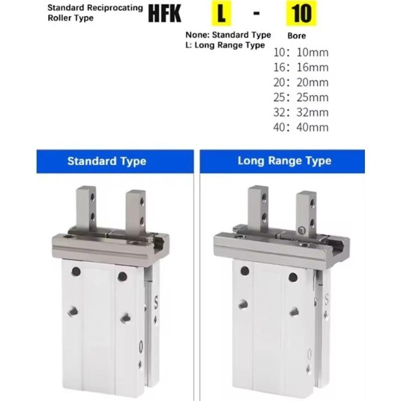 

HFK series finger cylinder parallel gripper HFK10/HFTK16/HFSK20/HFK25N/HFK32B/HFK40F industrial automation pneumatic actuator Bore 10