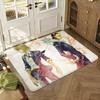 Kurapika Floor Mat Soft Thickened Absorbent Non-Slip Bedroom Living Room Door Mat Home Decor Flannel Rugs
