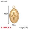 3PCS/LOT CARLIDANA Handmade Gold Plated Stainless Steel Charms, Sun Star Flower Butterfly Pendants for Bracelet Necklace Making