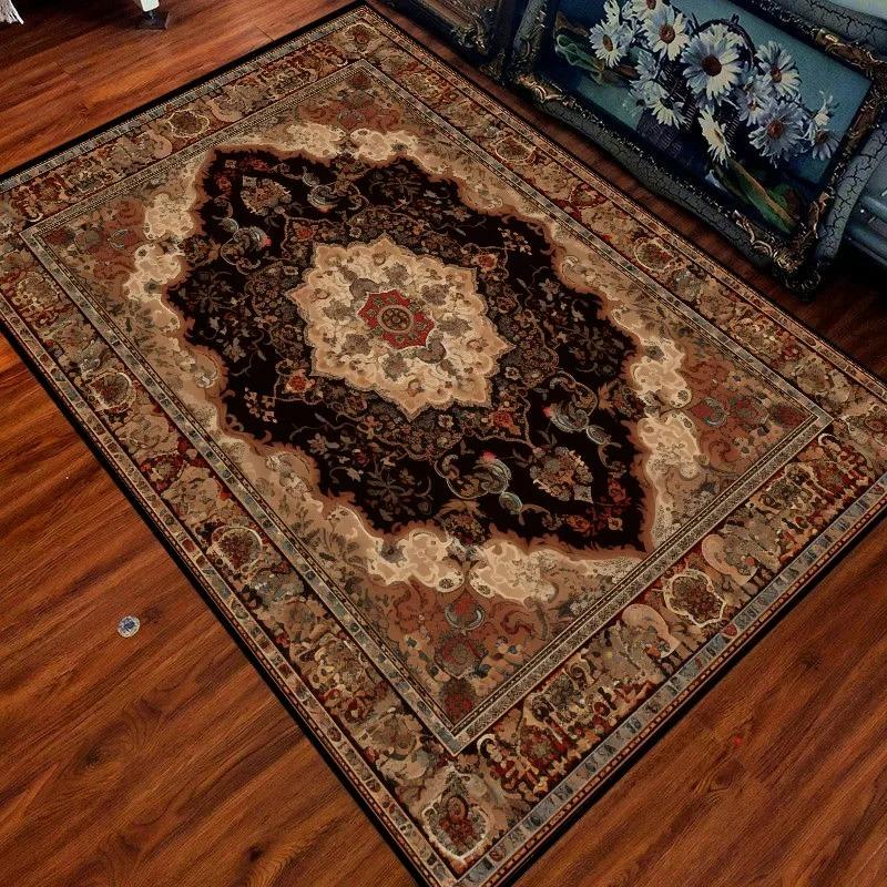 Persian Crystal Pile Moroccan Carpet Living Room Bedroom Full Vintage Ethnic Style Carpet