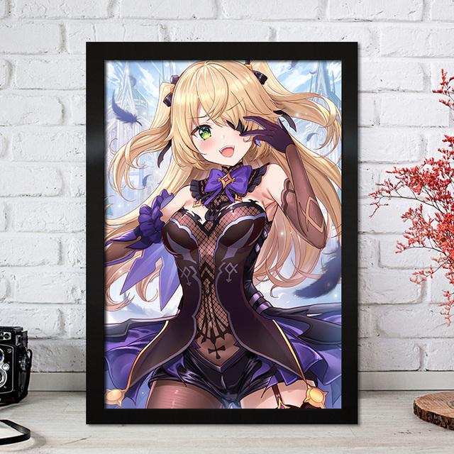 Genshin Impact Canvas Poster HD Game Character Painting Anime Girl Wall Art Print Dormitory Picture