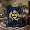 Coperta in Pile a Tema Portsmouth FC Morbida e Accogliente Coperta di Peluche per Camera da Letto Divano Viaggio