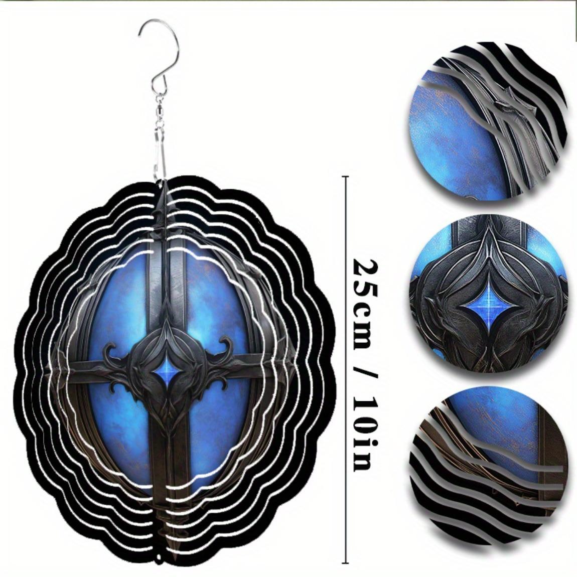 

Металлический ветряной спиннер «Звездное небо» 10 дюймов синий черный небесный декор для сада 360 вращающийся крюк без батареи патио на открытом воздухе подарок для друзей семьи 01A